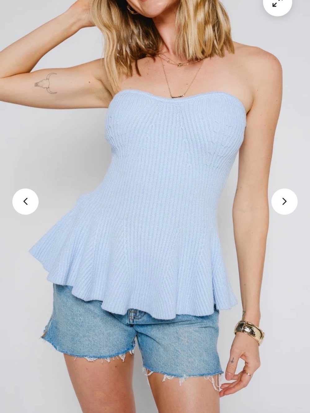 Vestique Knit Strapless Top